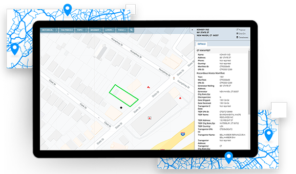 Product EDR® Radius Map with GEOCHECK®