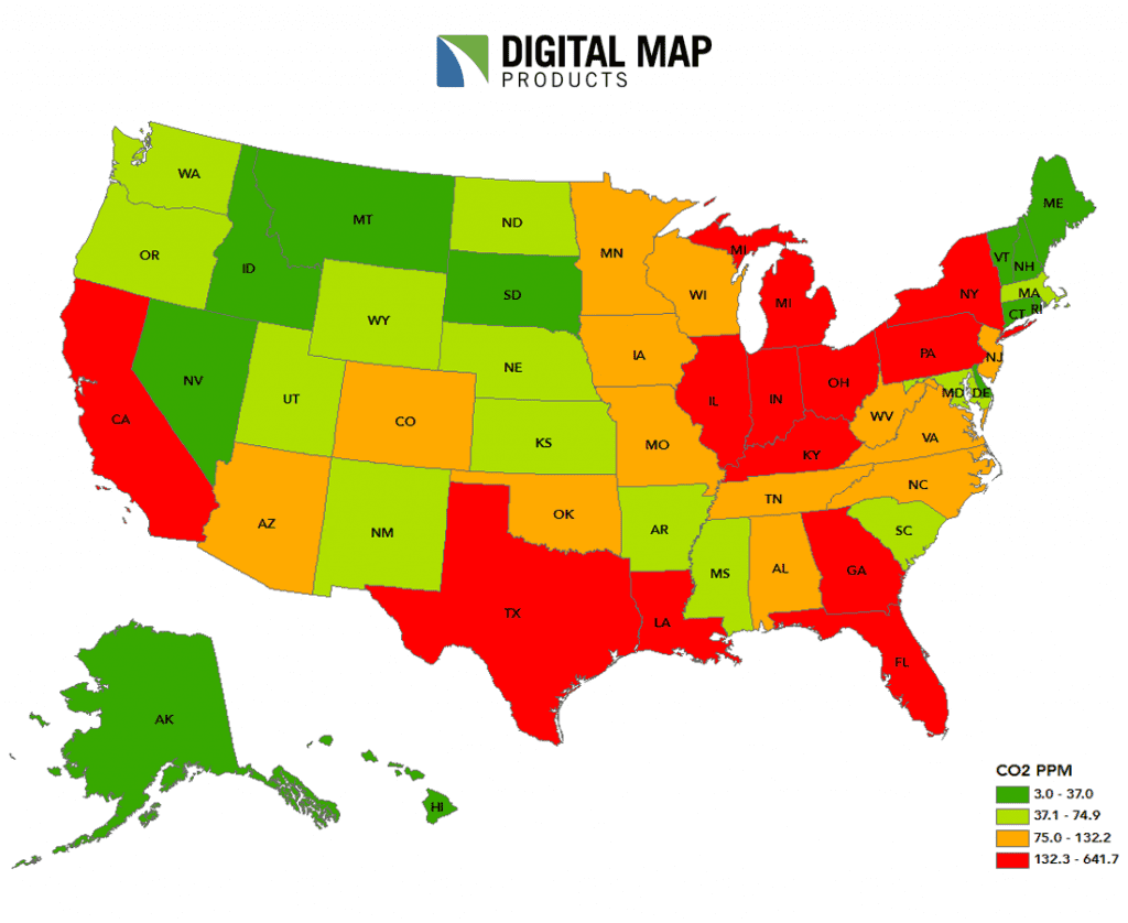 Carbon Dioxide Emission Levels: U.S. States Plan to Take on CO2